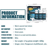 Miioto Haargroeiserum Haargroeiproduct voor mannen Haargroei Haarserum Hoofdhuidverzorging Dikker haar bevorderen Hoofdhuid voeden Haaruitval voorkomen 3*60ML Haarverzorging Naty Shop