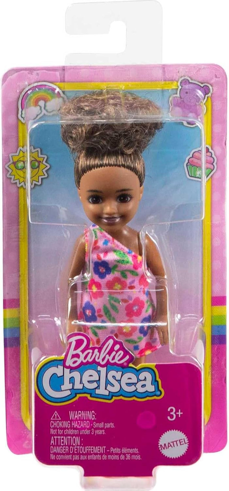 Barbie Chelsea Club – HGT07 – 15 cm gelede roze bloemenpop voor meisjes van gemengd ras