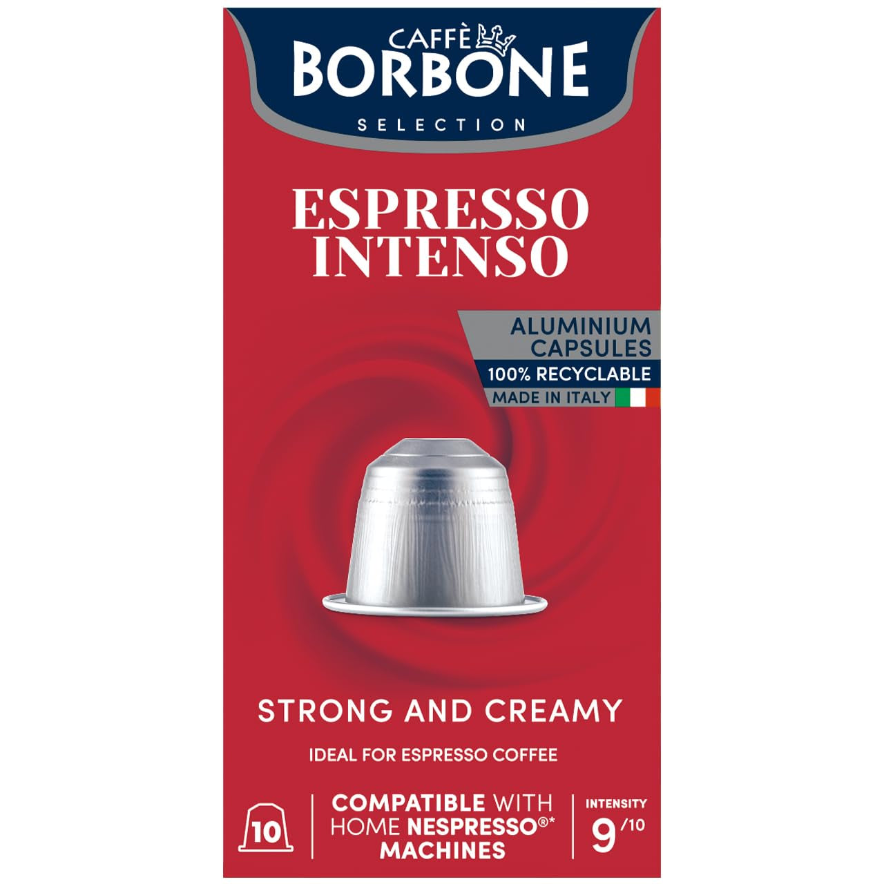 Caffe Borbone Espresso Sterkte 9/10 Nespresso Compatibel 10 Koffiecapsules
