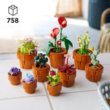 LEGO Icons Miniplanten, 9 bouwbare kunstbloemen, botanische collectieset voor volwassenen met bouwbare terracotta pot, huisdecoratie, cadeau voor dames en heren 10329 Bouwsets Bekijk de LEGO-Store