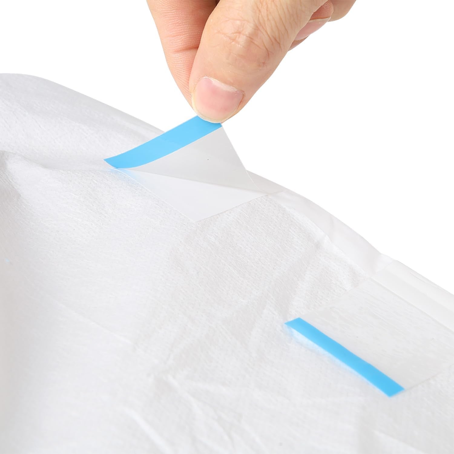CutiePlusU luiers voor volwassenen, 10-pack wegwerpincontinentieslipjes met lussen voor dames en heren, maximaal absorptievermogen 's nachts - wit (middelgrote maat 71-96cm)