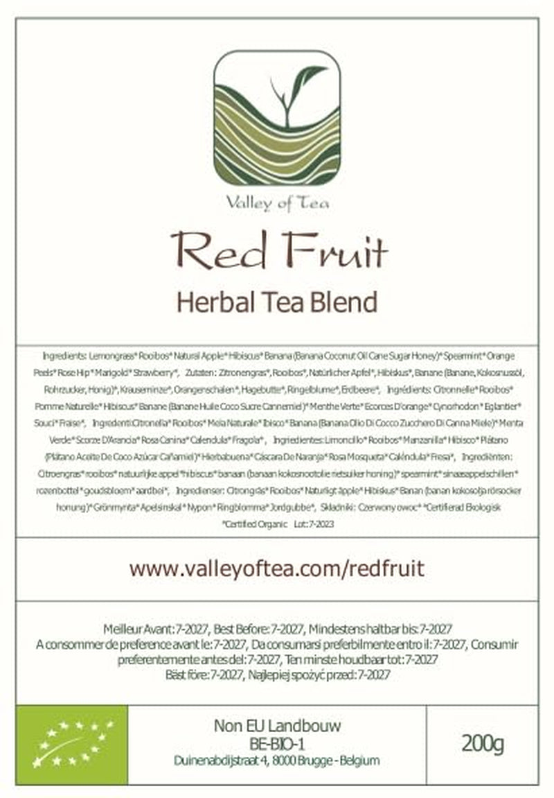 Mix van biologische fruit- en kruidenthee - 100% natuurlijke kruidenthee met de intense smaak van rood fruit - Fruitthee Biologische fruitthee Losse fruitthee Losse fruitthee Winterfruitthee