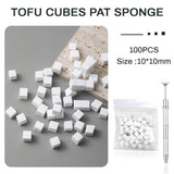 100 Stück Nail Art Schwamm Mit Metallgreifer, Sponge Brush Applicator, Sponge Nagel Pinsel, Maniküre Zubehör Für Nägel, Um Eine Varaudzen Van Gradient Nail Art Patterns Zu Ersetlen