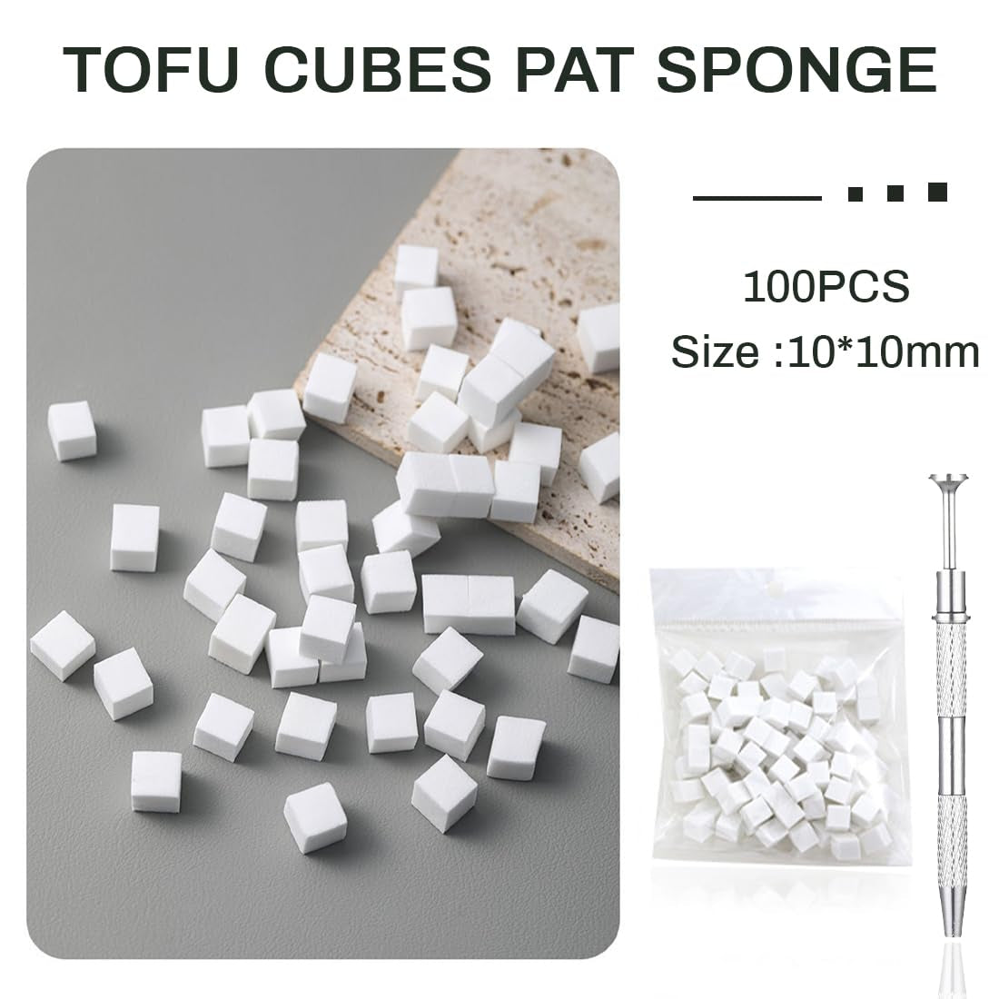 100 Stück Nail Art Schwamm Mit Metallgreifer, Sponge Brush Applicator, Sponge Nagel Pinsel, Maniküre Zubehör Für Nägel, Um Eine Varaudzen Van Gradient Nail Art Patterns Zu Ersetlen