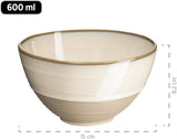 MÄSER 931818 Nottingham Vintage Series serviesset voor 4 personen, 12-delig ontbijtservies met onregelmatige ronde vormen in retro-look, tegel, beige