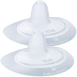 NUK Stillhütchen | Brusthütchen Zum Stillen | Schützt Vor Wünden Brustwarzen | Dünnes Silikon | Grote M (20 mm) | Inclusief Schutzdose | 2 Stück Accessoires voor babyvoeding en borstvoeding Naty Shop