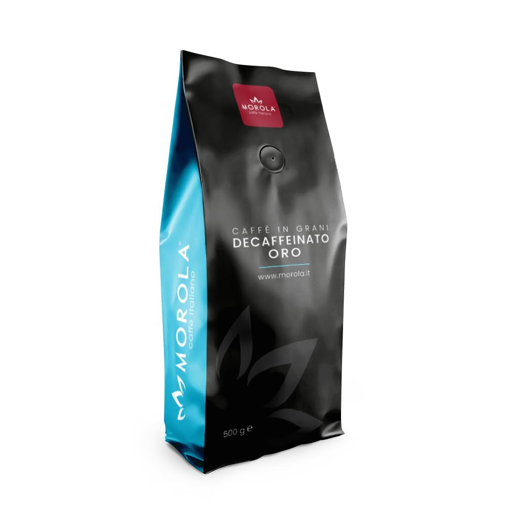 Morola cafeïnevrije koffiebonen Gouden cafeïnevrije mengselkorrels Rijke smaak en uitzonderlijke crèmekleurige koffiebonen Versgemalen decabonen (500 g)