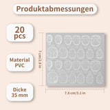 20 Jelly-nagellijmtabletten - Doorzichtige, sterke dubbelzijdige zelfklevende pads Waterdicht Herbruikbaar Druk op nagels DIY-manicureset Nagelaccessoires