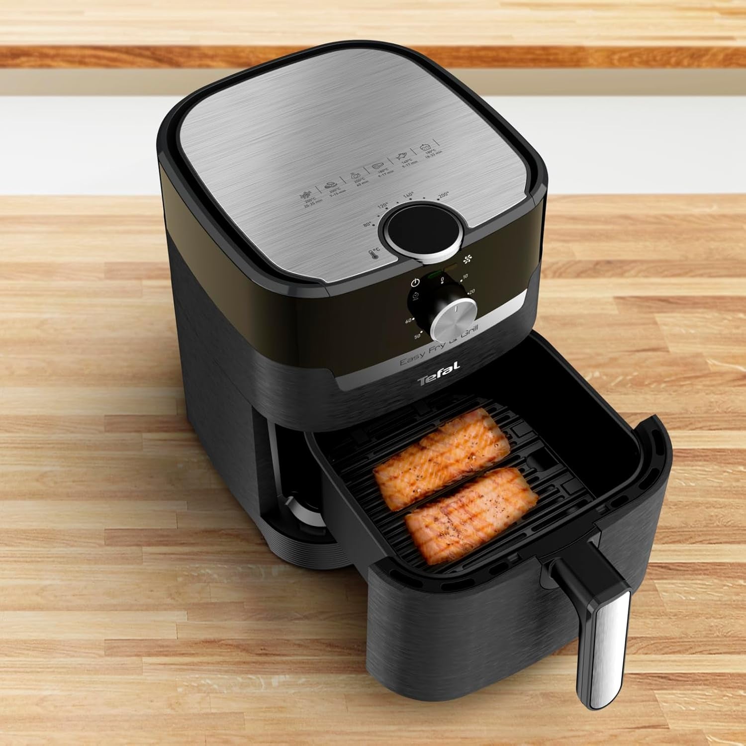 Tefal EY5018 Easy Fry & Grill Klassieke heteluchtfriteuse, 2 in 1-technologie (luchtfriteuse en grill), XL, 4,2 liter voor 6 porties, 1550 watt Huishoudelijke apparaten Naty Shop