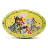 Heidel paaskaart geschenkdoos 183g, premium melkchocoladepraline met decoratieve metalen doos, ideaal als paascadeau