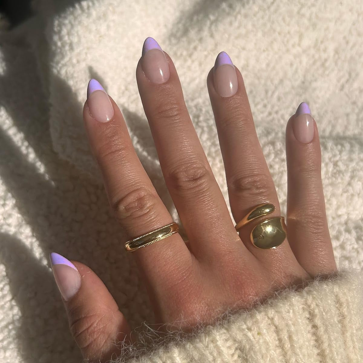 Lange Franse tips Gouden glitterlijm op lange vierkante nagels Glitter Franse tip Kunstnagels Set Vierkante kunstnagels voor dames 24 stuks
