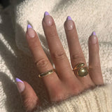 Lange Franse tips Gouden glitterlijm op lange vierkante nagels Glitter Franse tip Kunstnagels Set Vierkante kunstnagels voor dames 24 stuks