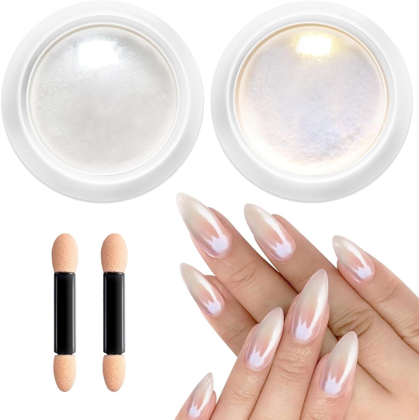 BISHENGYF Rose Gold Chrome Nail PowderNeue Upgrade Grosse Kapazitä Chrom PulverSuper-spiegeleffect Metall Mirror Chrome Powder – Neon Glassy Pearl Effect Glitter Nagelkunst Poeder voor DIY Salon