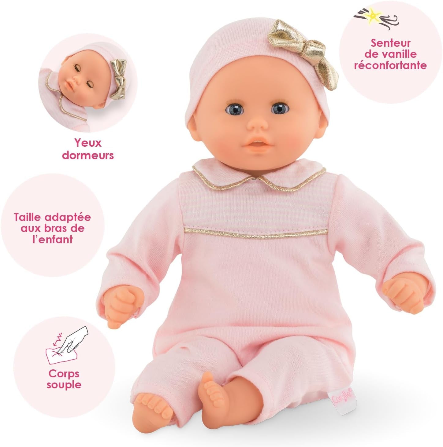 Corolle 9000100270 - Mon Premier Poupon Calin Manon Franse pop met talisman en vanillegeur