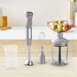 Tefal Quickchef+ 3-in-1 XL Stabmixer/Zerkleinerer/Schneebesen, 1000 W, Intuïtieve Geschwindigkeitsregelung, Turbo-Taste, Powelix-Messer-Technologie, Edelstahl, Grau, HB67MB30 Keuken Naty Shop