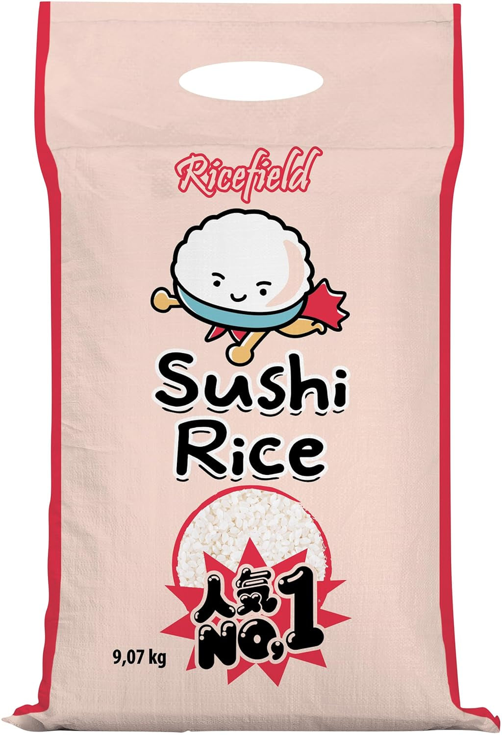 RICEFIELD Rijst voor Sushi, Ronde Korrel, Japonica - 1 x 9,07 kg