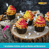 Set van 6 Decocino kleurpasta's - 6 x 20 g - Kleurstof voor levensmiddelen in rood, roze, groen, geel, blauw en zwart, ideaal voor het kleuren van taarten, fondant en crèmes - Azo-vrij en glutenvrij