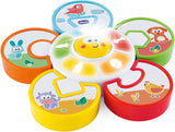 Chicco Talking Farm Italiaans/Engels tweetalig babyspeelgoed met dieren, licht en geluid, 3 speelopties, elektronisch leerspeelgoed - speelgoed voor 1-4 jaar oud babyspeelgoed Naty Shop elektronische puzzel