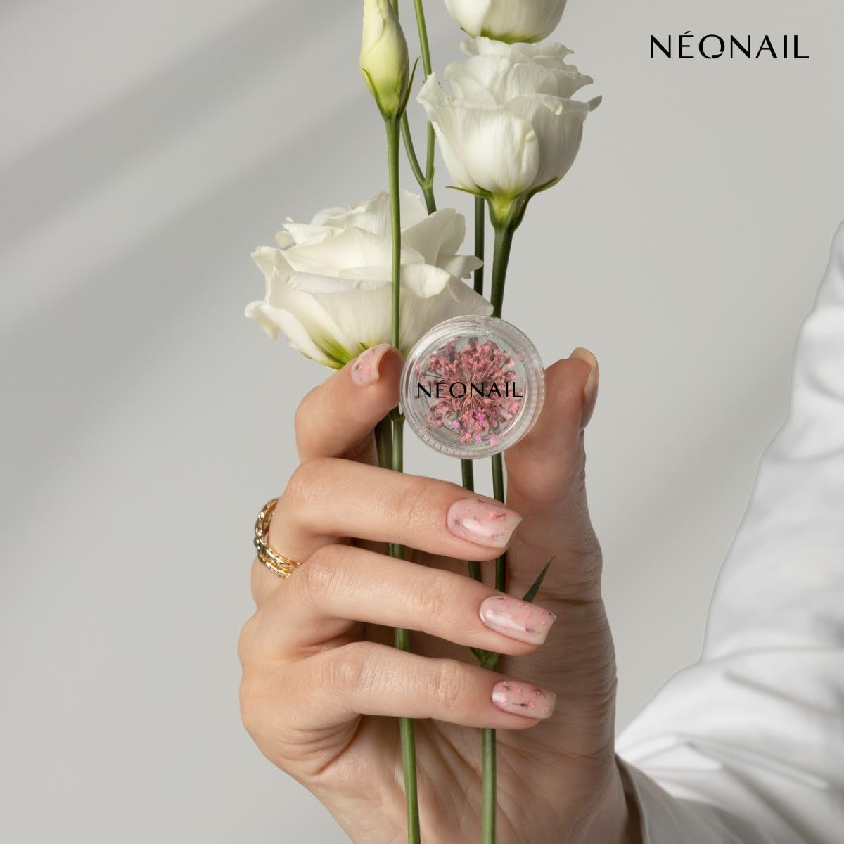 NÉONAIL Nail Art Flowers Set - Trockenblumen - Getrocknete Blumen - Nageldesign Zubehör - Nageldekorationen - Getrocknete Blüten - Nageldecoratie - Gelnägel Zubehör - 3 kleuren - Rosa, Lila, Oranje