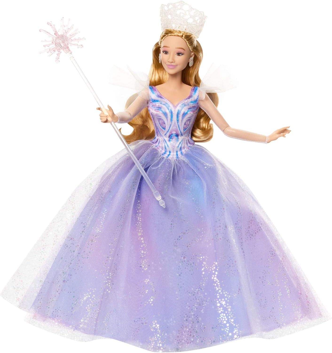 Mattel Wicked: Part 2 van Universal Pictures Glinda Deluxe pop met afneembare outfit en 3 accessoires, geïnspireerd door de film, JFM13, [Multicolor]