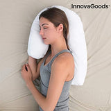 Innovagoods Ergonomisch U-vormig kussen voor zijslapers, ideaal voor zwangerschap, bevordert een rustige ademhaling, vermindert snurken, katoen en polyester, wit, 39 x 57 x 14 cm Cervicale orthopedische kussens Naty Shop
