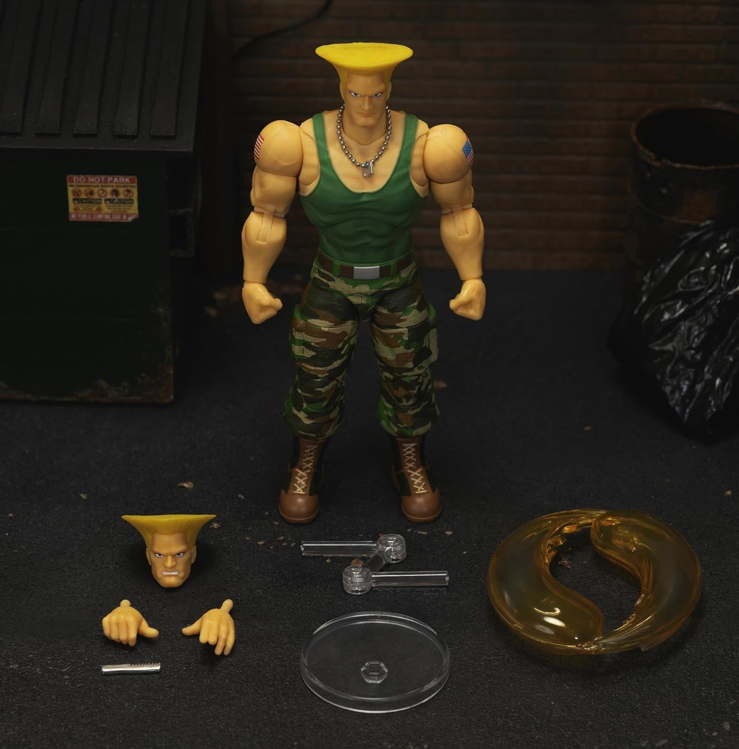 Jada Toys Street Fighter Figuur Guile (15 Cm) - Street Fighter 2: The Final Challengers Verzamelbare beweegbare actiefiguur met afwisselend hoofd, handen en accessoires, leeftijd 13+ Actiefiguren Naty Shop
