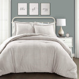 Lush Decor Boerderijquilt met strepen, Full/Queen, grijze dekbedden en dekbedden Naty Shop