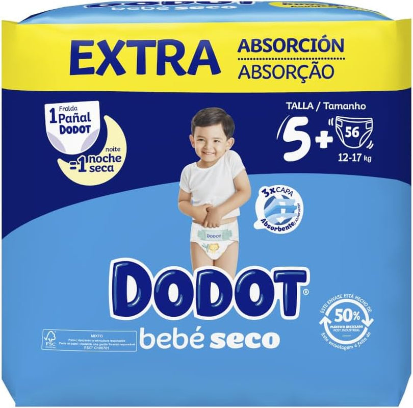 Baby Dry Extra - Jumbopak, maat 5-56 stuks