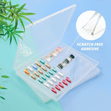 2 stuks 30 cm dubbelzijdig plakband kunstnagel opbergdoos doorzichtige rechthoekige doos plastic verpakkingsdozen nageltips container kunstnagels 21,8x15,5 cm