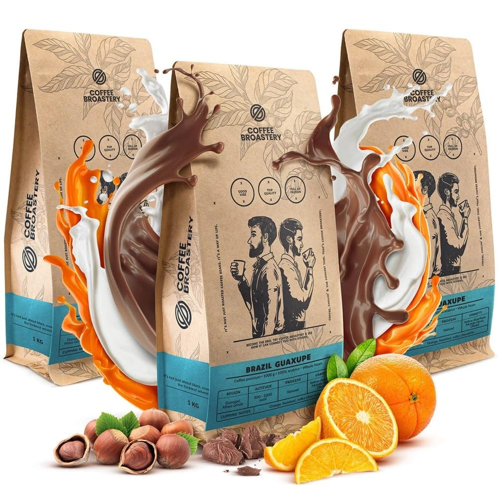 Set koffiebonen 3x1kg 3000g | Braziliaanse Guaxupe | Braziliaanse koffie | Speciale koffie | Vers gebakken | Ambachtelijke koffiebakkerij