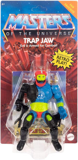 Masters of the Universe Origins actiefiguur Trap Jaw verzamelfiguur, ca. 14 cm groot populair MOTU schurkenspeelgoed met 16 beweegbare gewrichten en accessoires, HYD41, [veelkleurig] actiefiguren Naty Shop