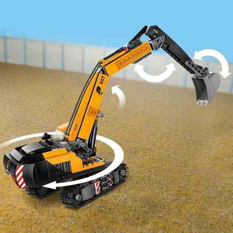 LEGO City Rupsgraafmachine, speelgoedgraafmachine voor kinderen vanaf 8 jaar, constructiespeelgoed met graafmachinemodel, bouwbare vrachtwagen met accessoires en 3 minifiguren 60420 Bouwsets Besuche den LEGO-Store