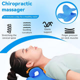 Nekstretcher 2.0, bewolkte nek Lefaya nekstretcher Orthopedische testwinnaar Nekstretcher om nekpijn te verlichten Premium nekbult Nekwolk corrigeert houding (blauw) Cervicale orthopedische kussens Naty Shop