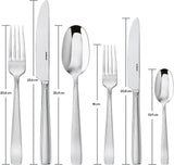 Sambonet 62512-83 platte monoblok bestekset, 36-delig, 18/10 roestvrij staal, vaatwasmachinebestendige keuken Naty Shop