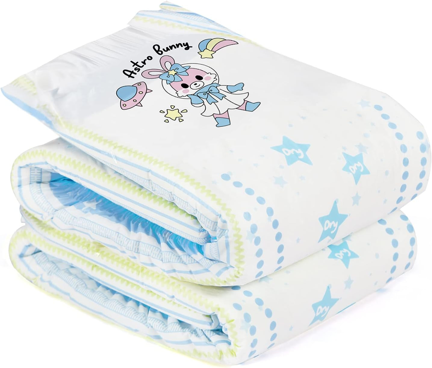 Luiers met print voor volwassenen, 5500-5800 ml, 2 stuks, 3 prints, willekeurig assortiment - Astro Babies (L)