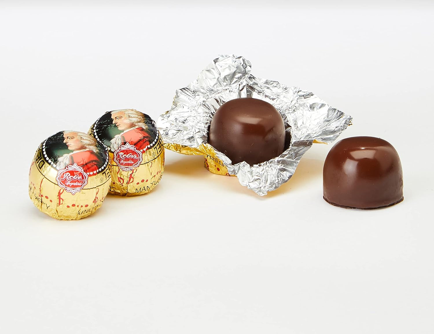 Mozart Barok - Authentieke Mozart-nougatballen met pure chocolade-marsepein, 12 stuks, 1 x 240 g (pak van 5)