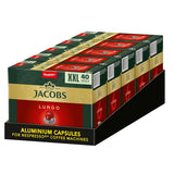 Jacobs Kaffeekapseln Lungo Classico, Megapack XXL, Intensität 6/12, 5 x 40 Getränke, Nespresso* compatibel Kaffee Kapseln, 200 Kapseln