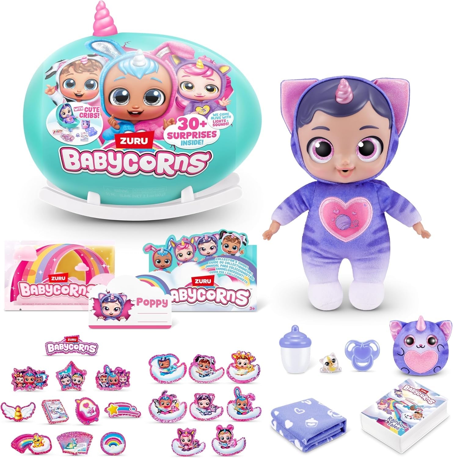 Babycorns Serie 1 van ZURU Magische Kat (Mac) Pop met Accessoires Unboxing Verrassingsspeelgoed voor kindermeisjes