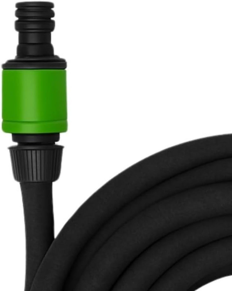 Kinzo 15M Ø14mm Druppelslang - Tuinslang met 3 Koppelingen - Waterbesparende Tuinslang voor Sproeisystemen - Zwarte Slang