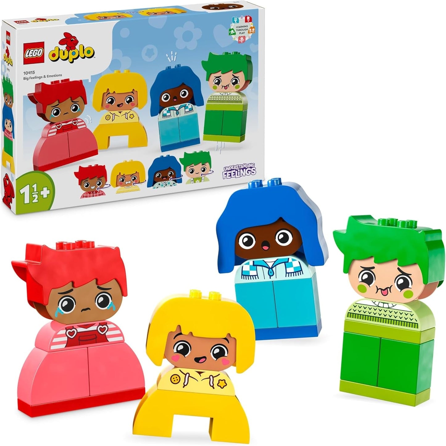 LEGO DUPLO Big Feelings, bouwstapelspel met 23 kleurrijke stenen en 4 figuren, motorisch speelgoed ter bevordering van de sociale en emotionele ontwikkeling van jonge kinderen vanaf 18 maanden 10415 Bouwsets Beuche in LEGO-Store Standaard titel