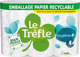 Le Trefoil Hygiëne + Toiletpapier, 6 rollen, 4 sterktes (2-pack)