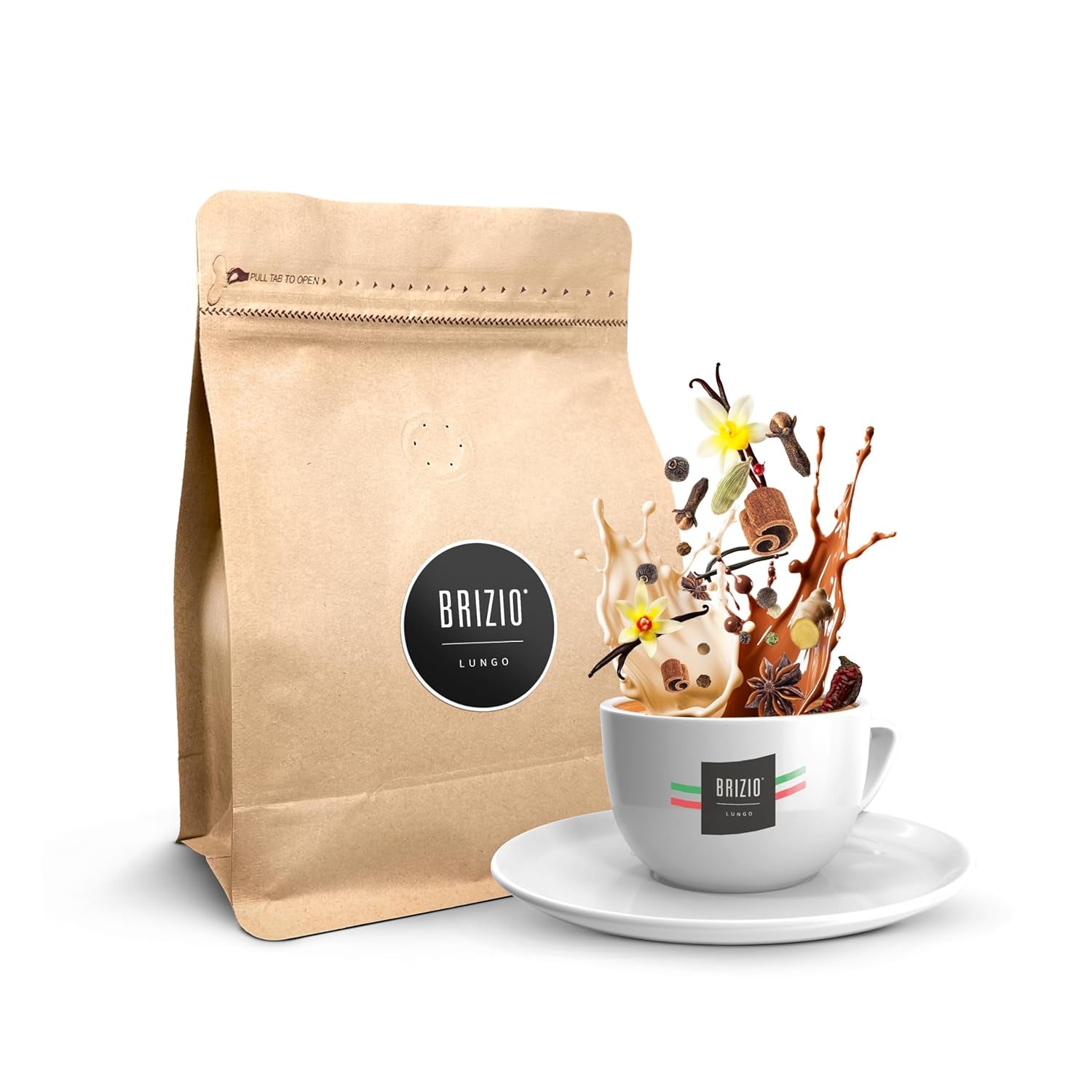 Lungo – Proefzakje 250g – Italiaanse espresso koffiebonen – 100% Arabica – Medium gebrand – Vol en soepel – Chocolade, Vanille en Karamel