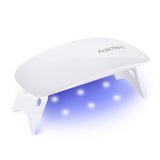 Aokitec Mini LED UV-lamp, UV-gelnagellamp, draagbare nageldroger voor alle soorten gelnagellak, uithardingstool in muisvorm, compact, lichtgewicht met USB-kabel (wit)
