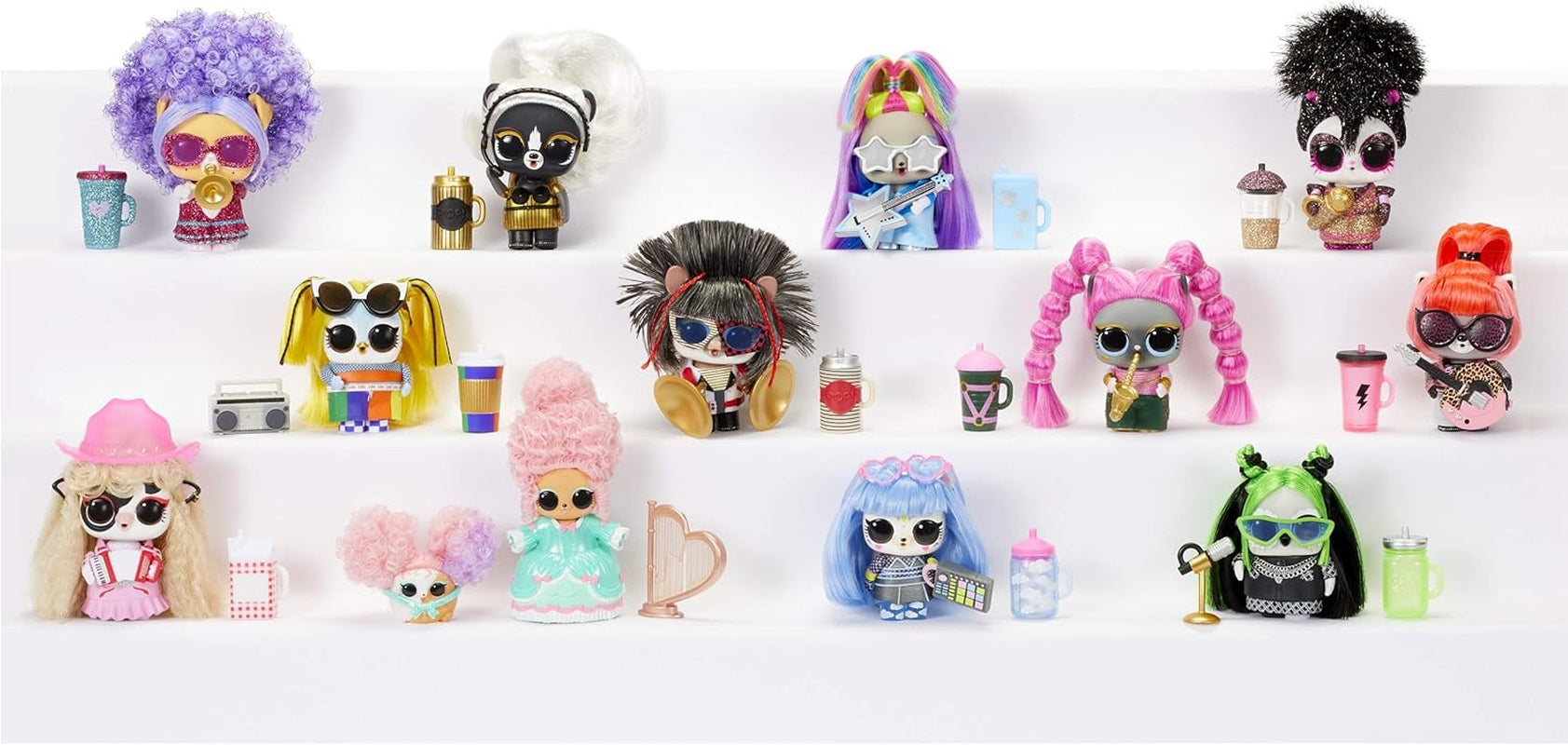 LOL Verrassing! 567080E7C Remix Pets - Collector's Item - 9 verrassingen met natuurlijk haar, accessoires en verrassingsteksten