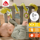 Fehn Activity Spiral Dino - duw- en trekkinderwagenspeelgoed - babydinosaurusspeelgoed voor bed, speeltuin, kinderwagen en autostoel - speelgoed voor motorische activiteit voor baby's en peuters vanaf 0+ maanden Babyspeelgoed Naty Shop