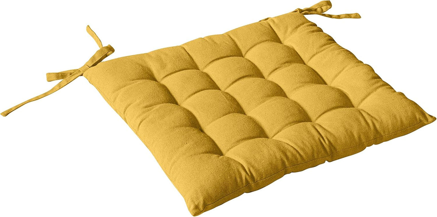Quilt met 4 bobbels, jute, 90 X 190 Cm, klei, 2007AGCHLJT090190, 90 X 190 Cm Quilts en quilts Naty Shop Geel