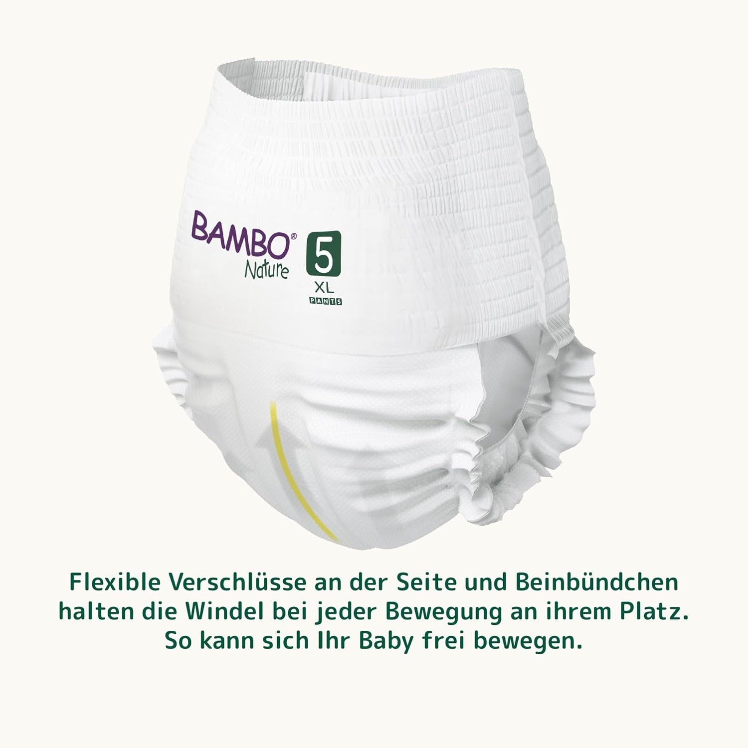 Bambo Nature Luiers, maat 5 (11-17kg) - Maandelijkse doos van 95 | Luiers met verbeterde lekbescherming | Ultiem comfort en vrijheid voor actieve kinderen | Dermatologisch geteste luiers