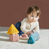 KALOO - Stimuli - 4 evolutionaire vormen met geluiden - Producten voor kinderen - Stapelspel - Horen en grijpen - Vanaf de geboorte, K227002 Babyspeelgoed Naty Shop