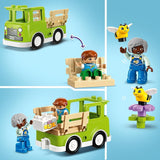 LEGO DUPLO Stadsbijenteelt en bijenkorven, educatief speelgoed voor peuters met 2 figuren en een mobiele vrachtwagen, bouw- en ombouwset, speelgoed voor peuters vanaf 2 jaar 10419 Bouwsets Besuche den LEGO-Store