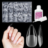 Korte Kunstnagels Ballerina 500 stuks Lijm op 12 Maten Kunstnagels Korte Zachte Gel Volledige Dekking Nageltips Voor Gelnagels Korte S